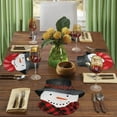 thumbnail image 2 of CounterArt Snowman Shaped Reversible Easy Care Set of 2 Placemats, Made in The USA, 2 of 7