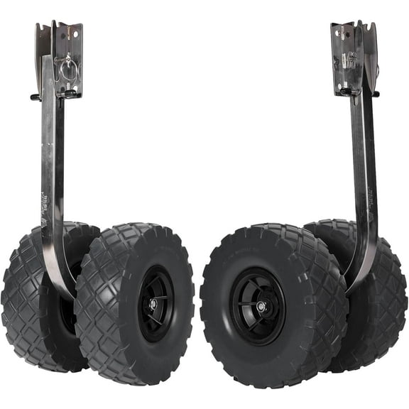 BRIS Inflatable Boat Launching Wheels Stainess Steel Bracket transom Wheels