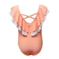thumbnail image 4 of FRSASU Toddler Kids Baby Girls Summer Small Ruffle Colorful One-Piece Swimsuit, 4 of 9