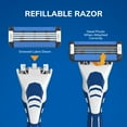 thumbnail image 6 of BIC Easy Rinse Anti-Clogging Men's 4-Blade Manual Refillable Razors with 3 Cartridges, 6 of 13
