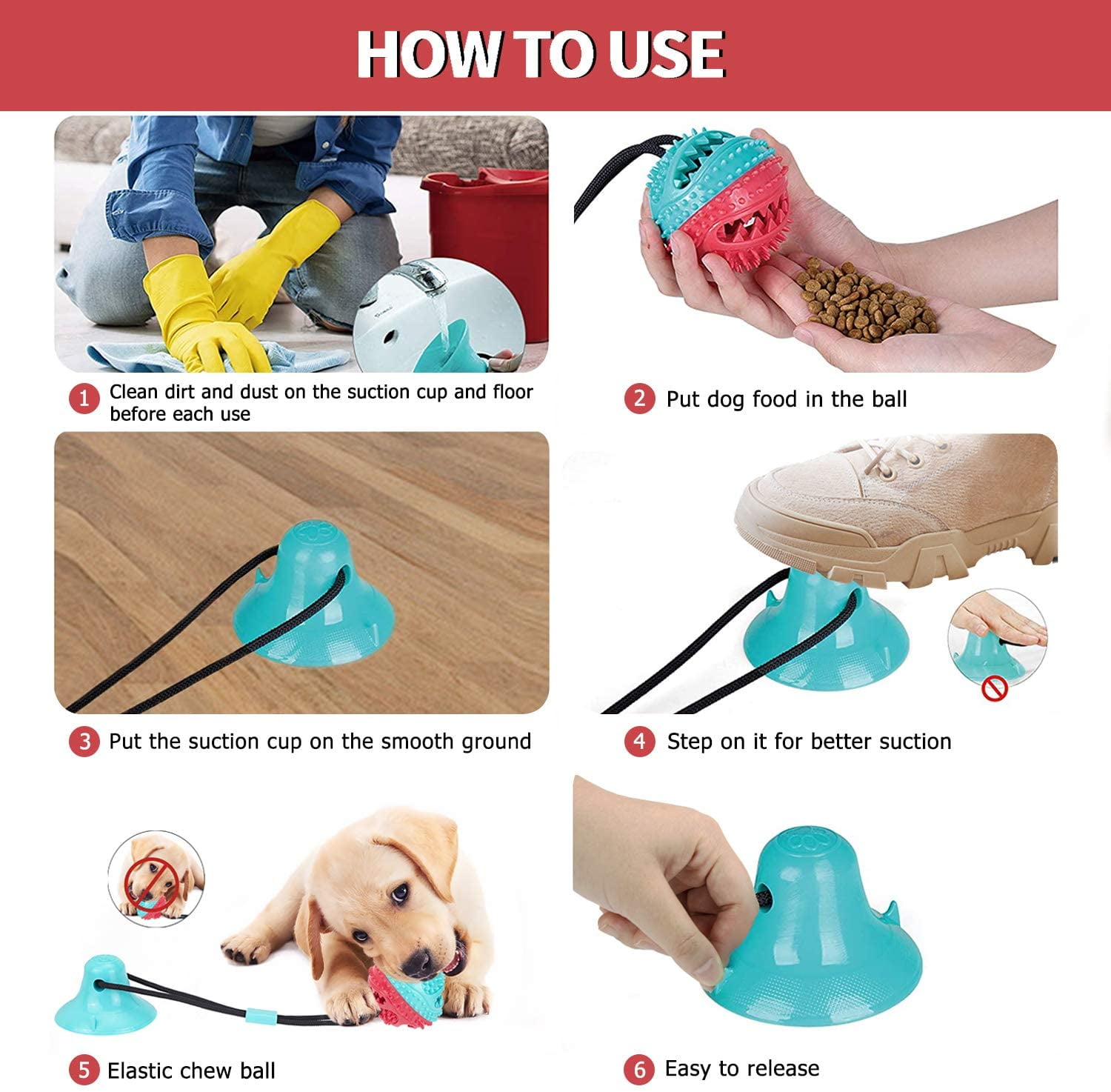 Dog Toys for Aggressive Chewers Suction Cup Tug of War Interactive Puzzle Dogs Toy Indestructible Chew Squeaky Rope Toys for Small Medium Large Dogs 