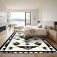 thumbnail image 3 of ODIKA 5'x7' Machine Washable Non-Slip Area Rug, Geometric White High Traffic Rug, Gray, 1058262, 3 of 7