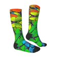 thumbnail image 3 of Fotbe Rainbow Butterflies print Women's Men's Novelty Crew Socks Cotton Socks Knee High Socks for Walking,Running,Nurses,Pregnancy, 3 of 8