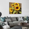 thumbnail image 2 of Fenyluxe Sunflowers Canvas Print Ready To Hang Wall Art Decor Gift Idea for Home Interior - MADE IN THE USA 12x12in, 2 of 6