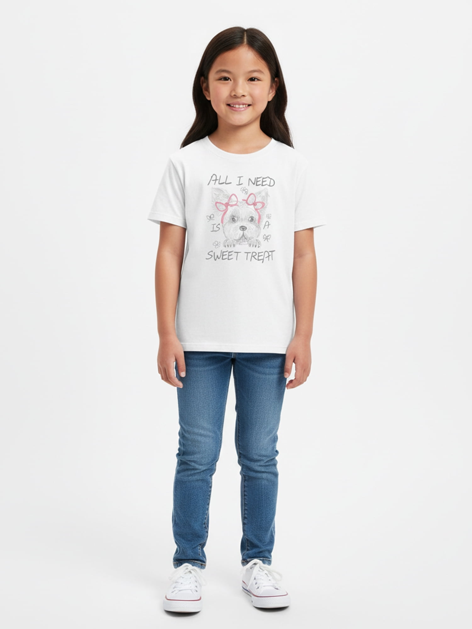 Wonder Nation Girls' Sweet Treat Graphic Tee with Short Sleeves, Sizes 4-18