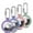 Transparent Purple+Transparent Blue+Transparent Pink+Transparent Green, variant on SENHAWK 4 Pack AirTag Holder, Shockproof Waterproof TPU Case with Locking 304 Stainless Steel Carabiner, Compatible with Apple AirTag 1st & 2nd Gen for Keys Pets Luggage Backpacks