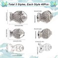 thumbnail image 2 of 120pcs 3 styles Tibetan style Alloy Beads Cadmium Free & Lead Free Fish Antique Silver 11.5~14x8~11x3.5~4mm Hole: 1mm 40pcs/style, 2 of 6
