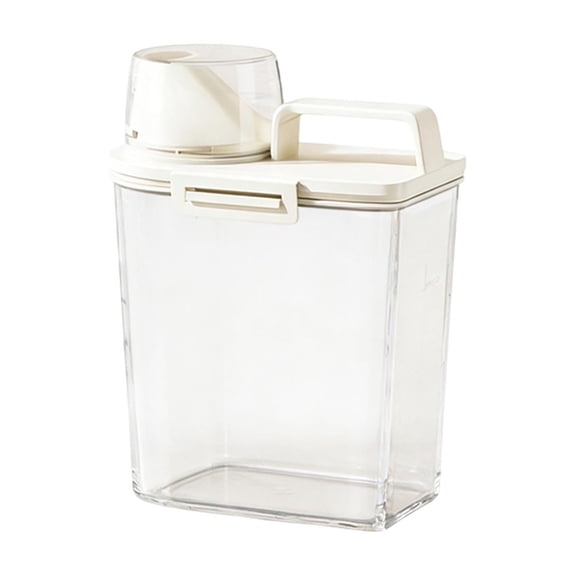 Leodye 1PCS Food-grade Sealed Rice Storage Canister Wetproof Design Household Flour Grains Cereals Storage Container -8.46x7.09x4.33in