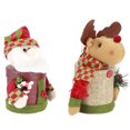 thumbnail image 2 of 2 juegos de tarros de almacenamiento para dulces navideños con bonita decoración de muñeca, caja de regalo con adorno navideño, 2 of 10