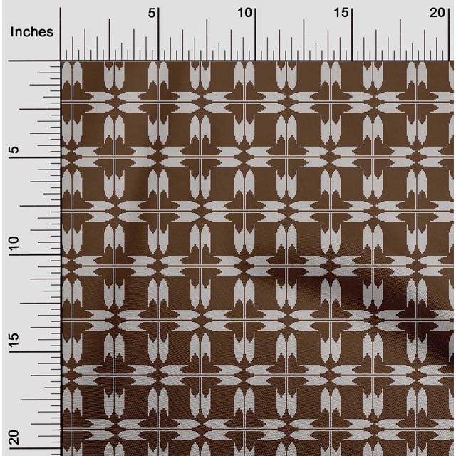 oneOone Cotton Poplin Fabric Arrow Sign Kasuri Print Fabric BTY 42 Inch Wide