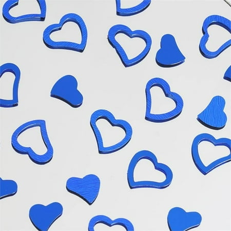 Foil Heart - Efavormart Metallic Foil Wedding-Party Heart Confetti - 300 PCS- Royal Blue
