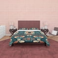 thumbnail image 4 of Juego de cama retro floral, funda nórdica geométrica, funda nórdica color mate,, 4 of 6