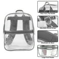 thumbnail image 3 of Clear Heavy Duty Waterproof Stadium Approved Backpack with Front Zipper Pocket for Traveling, Commuting, Recreation and Gym in Gray, 3 of 6