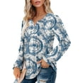 thumbnail image 2 of KISSMODA Women's Long Sleeve Comfy V-Neck Blouse & Tunic Tops, S-2XL, 2 of 4