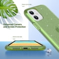thumbnail image 6 of ULAK iPhone 11 Case, Cute Slim Shockproof Bumper Phone Case for Apple iPhone 11 6.1 inch for Women Girls, Green Glitter, 6 of 7