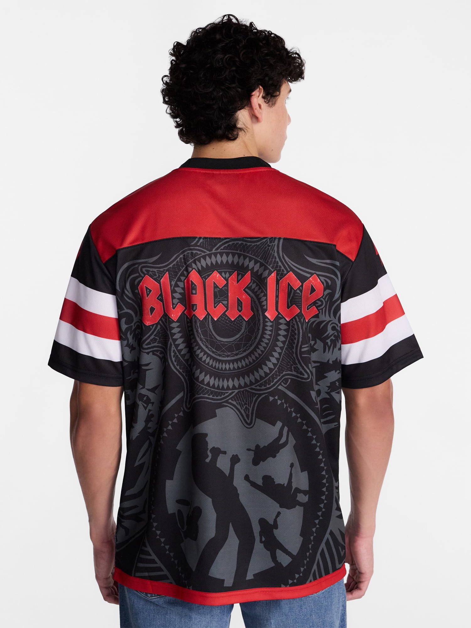 AC/DC Men's and Big Men's Graphic Mesh Soccer Jersey, Sizes XS-5XL