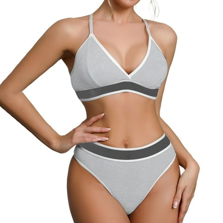 Long Sleeve Lace Lingerie Set Heart Undies Womens Lingerie Contrast Matching Workout Sports Bra And Panty Set 2 Piece Yoga Gym Bralette And Thong