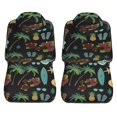 thumbnail image 3 of LAKIMCT Hawaiian Style Symbols Car Seat Covers Vehicle Front Seat Covers Universal Fit Seat Protector, 3 of 9
