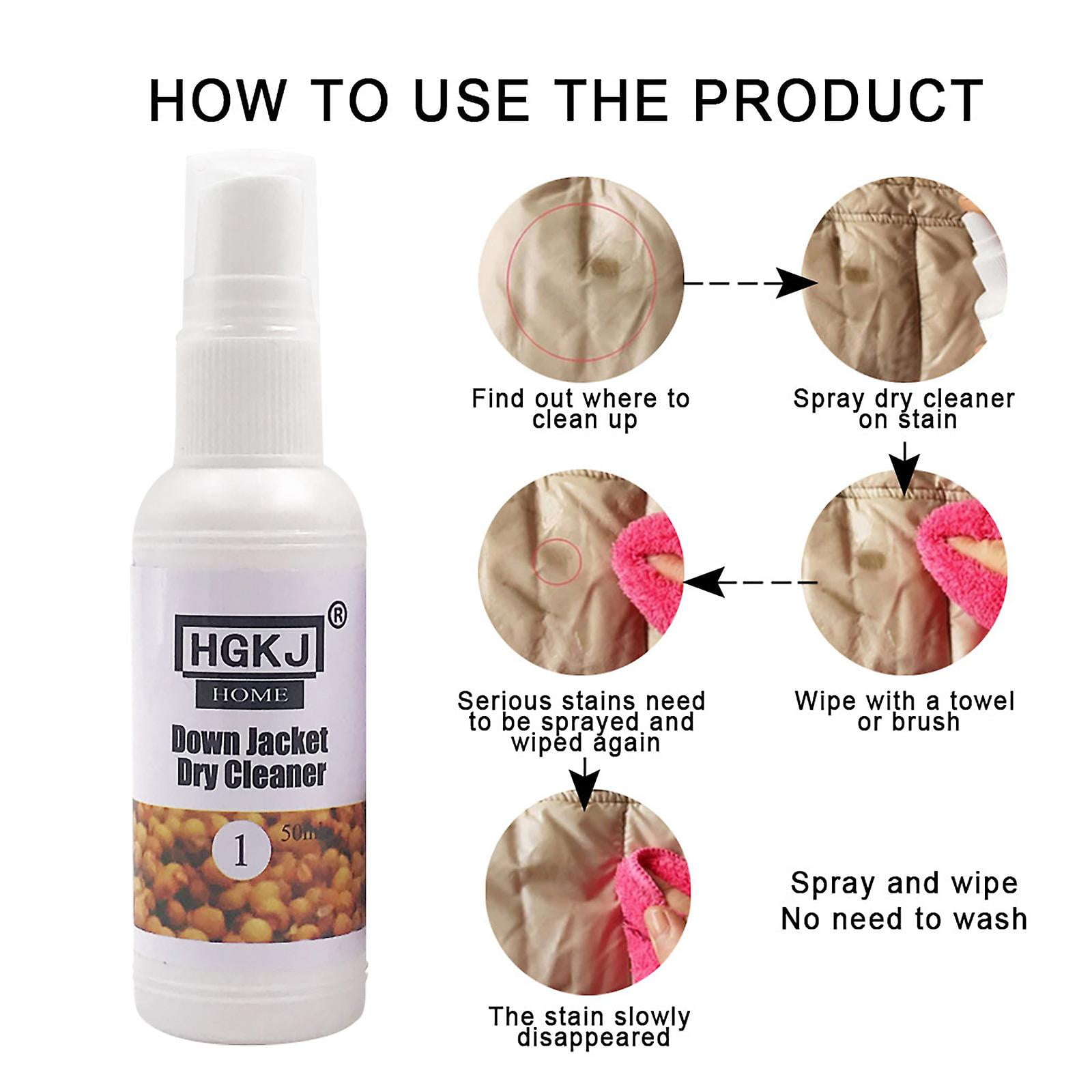 Hhhc Down Jacket Cleaning Agent Dry Cleaning Agent No Water Washing 50ml