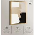 thumbnail image 2 of Beige and Black II Canvas Neutral Wall Decor by Art Remedy, Gold Frame, 30 x 45, 2 of 7