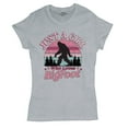 thumbnail image 5 of Just a Girl Who Loves Bigfoot T-Shirt Sasquatch Fan Cryptid Cute Gift Vintage Sunset Wildlife Camping Women's Tee, 5 of 7