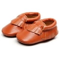 thumbnail image 7 of Leather Baby Moccasins Hard Soled Tassel Crib Toddler Shoes for Boys and Girls, 7 of 7