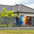 thumbnail image 3 of Lsque Red And Blue Flame Waves Pattern Party Banner, Festive Banner , Holiday Celebrations and Events for Carnival Birthday Party Festival Decorations-Small, 3 of 8