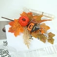 thumbnail image 4 of Floleo Halloween Decorations Artificial Maple Leaves Pumpkin Branches for Thanksgiving Home Decor, Orange Plastic Fall Decor, 14.17 Inch Autumn Table Centerpiece, Holiday Gift for Family, 4 of 8