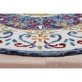 thumbnail image 4 of 6â€™ Round Blue and White Ornate Medallion Area Rug, 4 of 7
