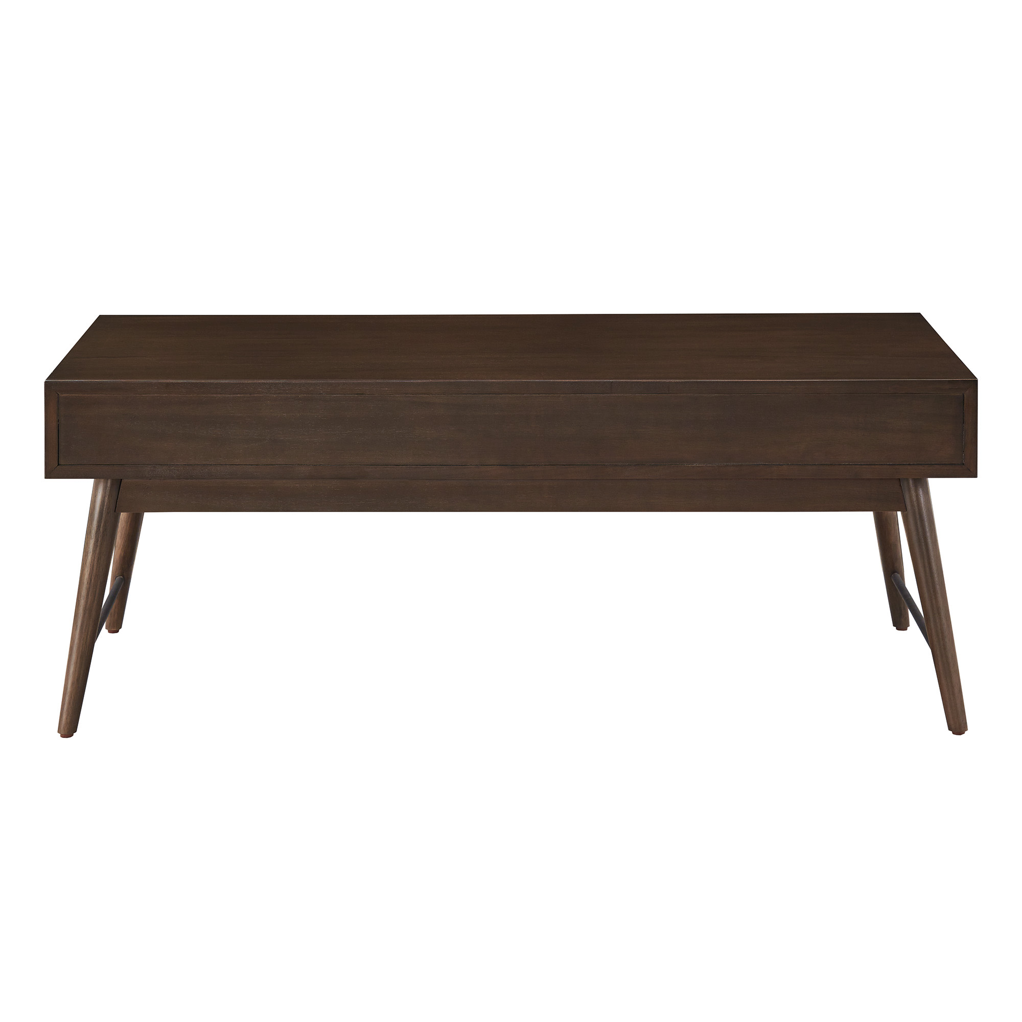 Weston Home Alcott Wood 2-Drawer Coffee Table, Dark Walnut Finish
