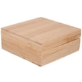 thumbnail image 2 of Caja de almacenamiento de escritorio para el hogar, caja cuadrada de madera para almacenamiento de artículos diversos con tapa, 1 ud., 2 of 4