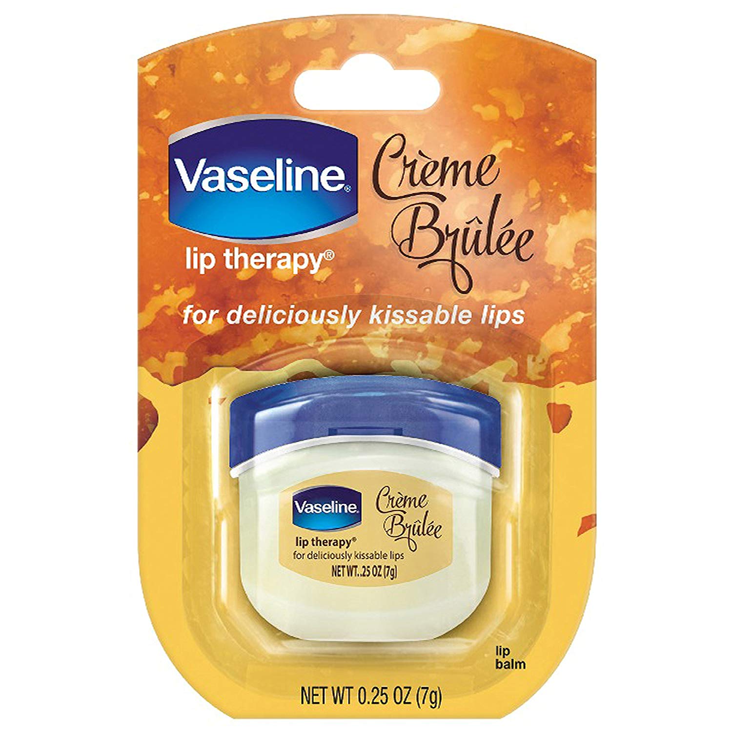 6 Pack - Vaseline Creme Brulee for Deliciously, Kissable Lips, 0.25 oz Each