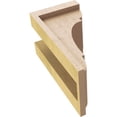thumbnail image 6 of 5"W x 5"D x 10"H Wide Bryant Rough Cedar Woodgrain TimberThane Corbel, Primed Tan, 6 of 6