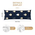 Body Pillow Cover gray Light Bulb Pattern Printing Cooling Body