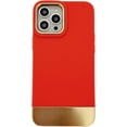 thumbnail image 2 of Compatible with iPhone 14 Pro Max Plating Case Fashion Luxury Electroplated Cover Ultra Thin Slim 3 in 1 Camera Protection Cover for iPhone 14 Pro Max Women Girls Men Red, 2 of 14