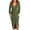 Army Green, variant on Fesfesfes Women Dress Fall And Winter Solid V-neck Pleated Bag Hip Split Long-Sleeve Mid-Calf Dress or