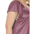 thumbnail image 3 of EZI Nightgowns for Women - Soft & Breathable Satin Night Gowns for Adult Women - Medium to Plus Size Womens Sleep Shirts - Long Mid-Length Nightgown, 3 of 9