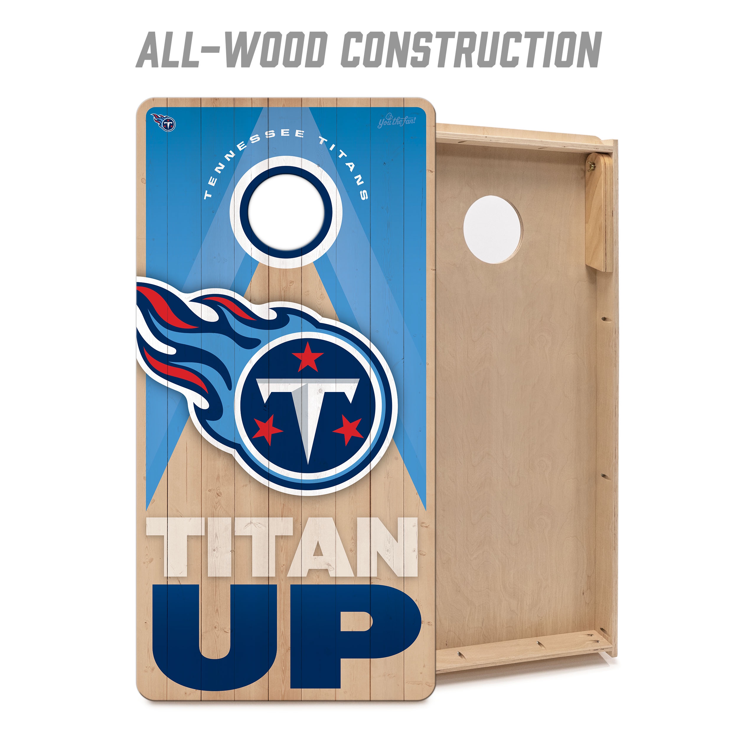 YouTheFan NFL Tennessee Titans 2x4 Slogan Series Cornhole