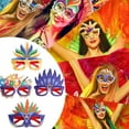 thumbnail image 2 of Gafas de Fiesta Billuyoard DIY Plume Marco Carnaval Fiestas Temáticas Disfraz Fiesta Favores Gafas Foto Prop Carta Type3 NO3, 2 of 6