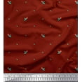 thumbnail image 1 of Soimoi Rayon Fabric Leaves & Tulip Floral Print Sewing Fabric Yard 42 Inch Wide, 1 of 3