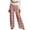 Pink, variant on Women's Winter Plaid Print Drawstring Casual Sports Pants, Olive Green, L