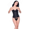 thumbnail image 3 of MISS MOLY Women's Lace Up Boned Plus Size Overbust Corset Bustier Bodyshaper Top Black L, 3 of 5