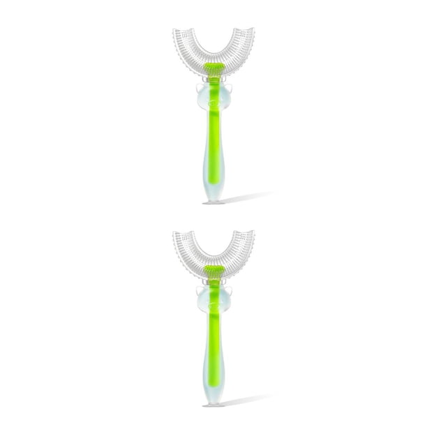 Naiovety Cepillo de de silicona para bebés en forma de U de doble cara para niños mordedores de manijas limpieza de mano niños Type3 NO3 Naiovety CBP092519