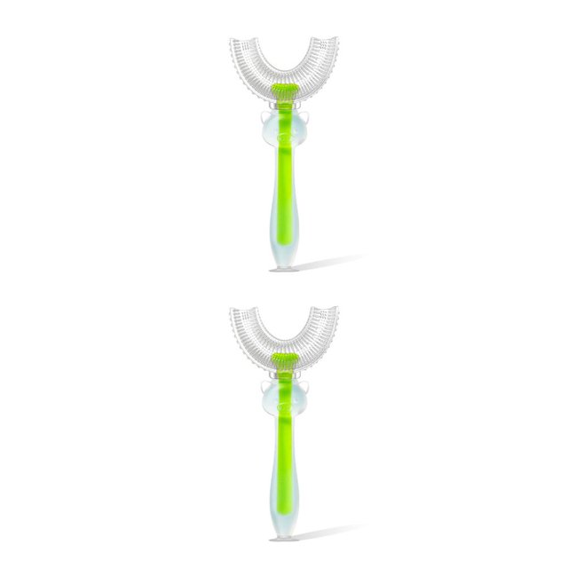 Naiovety Cepillo de de silicona para bebés en forma de U de doble cara para niños mordedores de manijas limpieza de mano niños Type3 NO3 Naiovety CBP092519