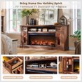 thumbnail image 5 of OKD Farmhouse Fireplace TV Stand up to 80'' TV, Entertainment Center with 42" Fireplace & LED Lights, Modern Media Console Table with Cabinets and Storage Drawers, Reclaimed Barnwood, 5 of 9