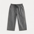 thumbnail image 4 of ATOGUTA Girl Wide Leg Capris with Pockets Wide Leg Drawstring Capris Summer Kid Loose Straight Cropped Sweatpant Size 4T-14, Black, 4 of 5