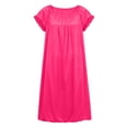 thumbnail image 5 of Naittoop Womens Satin Ruffle Sleeve Nightgown Loose Fit Round Neck Silk Feel Sleep Dress Casual Comfy Soft House Dress Plus Size Loungewear, 5 of 5