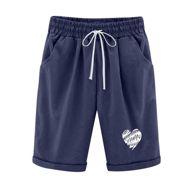 Birdeem Shorts pour Femmes Femmes Taille Élastique Shorts à Cordon Imprimés Amour