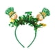 thumbnail image 1 of Diadema para el Da de San Patricio, diadema verde para fiesta irlandesa, tocado con borlas de rayas coloridas, 1 of 5
