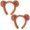Coffee, variant on 2 count Halloween Ears Headband Panda Hair Hoops Bands Headpiece Hairband Women Christmas Holiday Festival Parade Masquerade Wedding Dress Up Birthday Party Accessories Rose